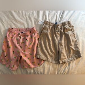 Boys XL Swim Trunks and Linen Shorts Bundle